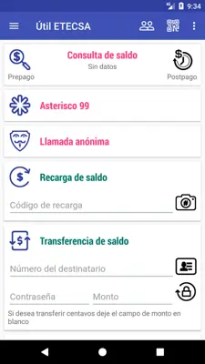 Útil ETECSA android App screenshot 4